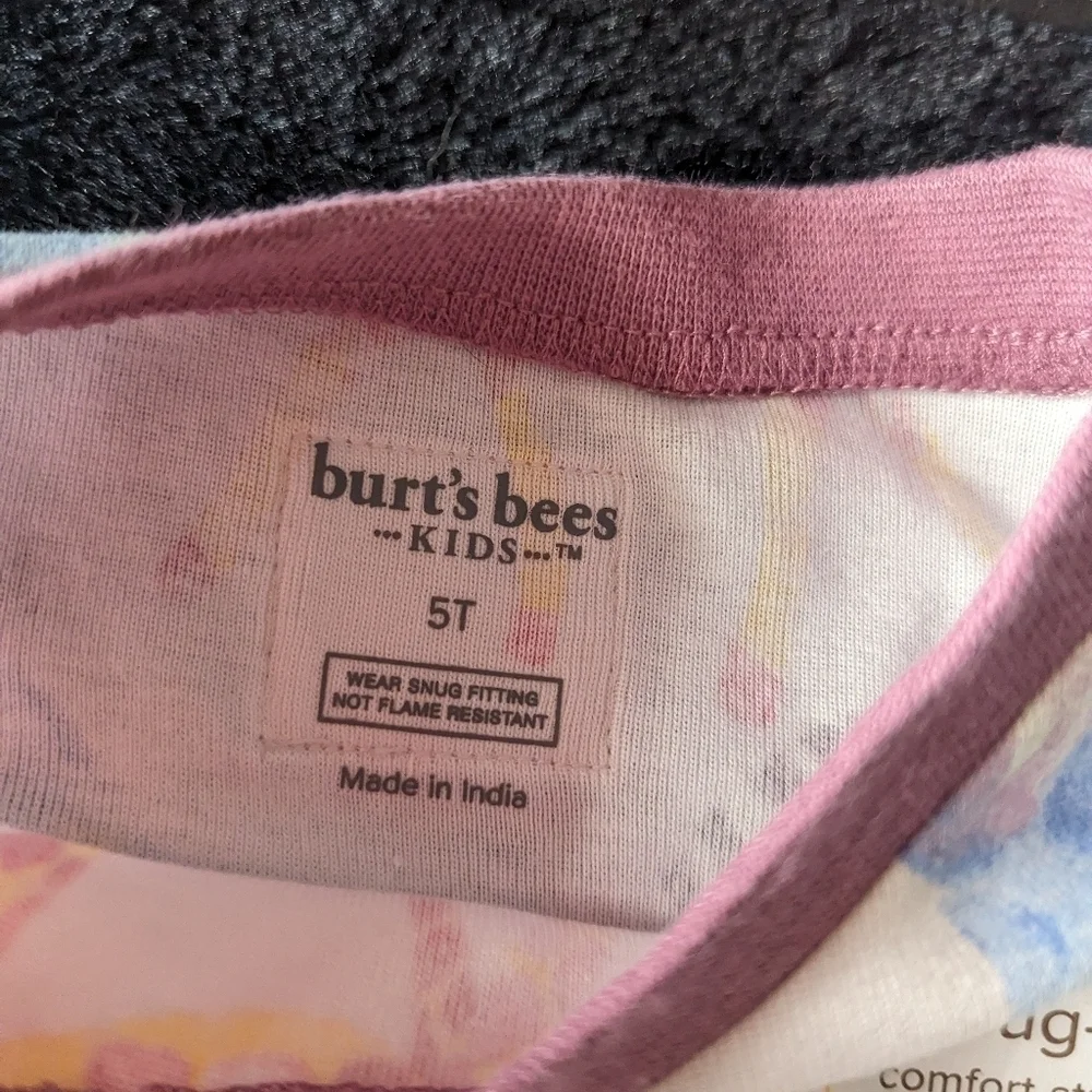 NWT Burts Bees Safari Pajama Top 5T